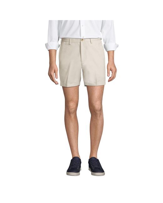 Lands' End Traditional Fit 6 No Iron Chino Shorts