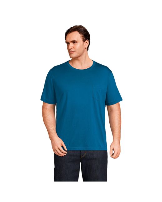 Lands' End Tall Short Sleeve Supima Tee With Pocket