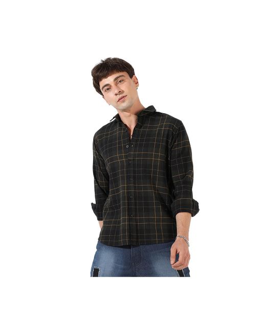 Campus Sutra Checkered Regular Fit Casual Shirt