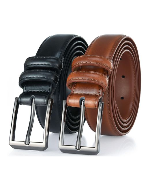 Gallery Seven T-Back Traditional Leather Belt Pack of 2