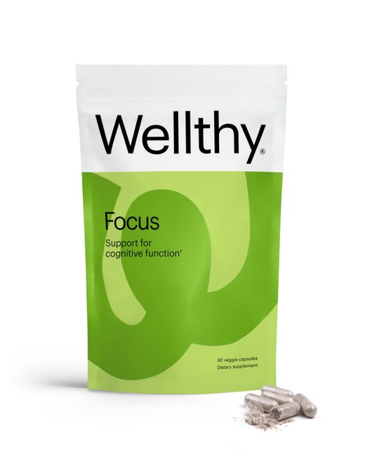 Wellthy Focus Herbal Supplement Capsules 60 Count
