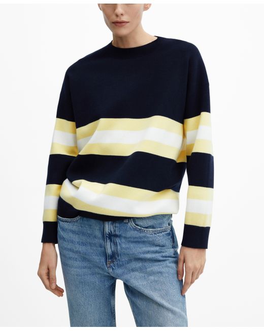 Mango Striped Knit Sweater