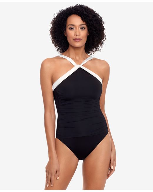 Lauren Ralph Lauren Bel Air Colorblocked One-Piece Swimsuit