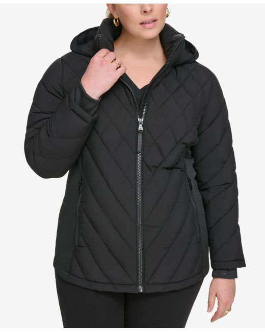 Calvin Klein Plus Hooded Packable Puffer Coat Created for
