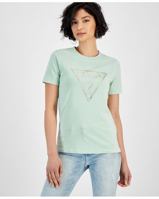 Guess Studded Logo Cotton Short-Sleeve T-Shirt