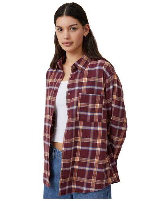 Cotton On Boyfriend Flannel Shirt