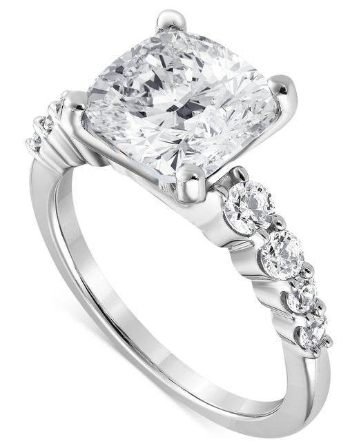 Badgley Mischka Certified Lab Grown Diamond Cushion Engagement Ring 5-1/2 ct. t.w. 14k Gold