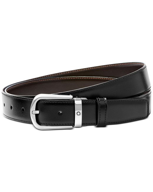 Montblanc Horseshoe Buckle Reversible Leather Belt