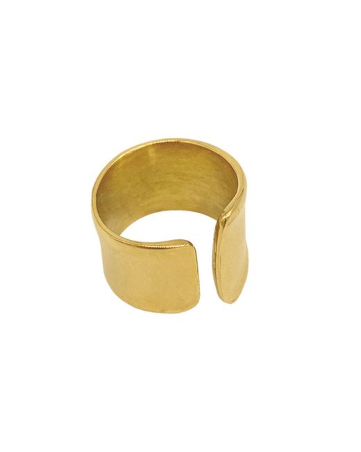 Adornia 14K Plated Tall Open Band Ring