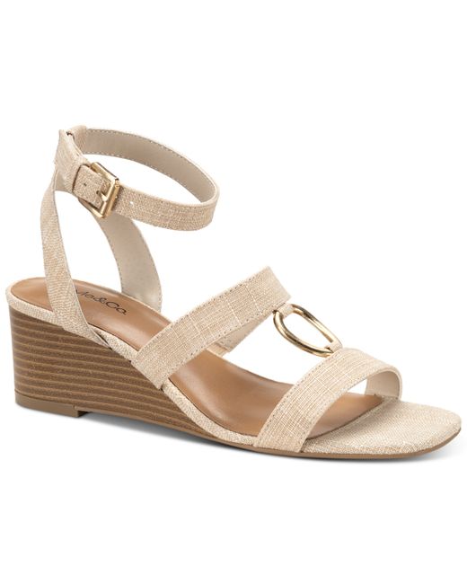 Style & Co Lourizzaa Ankle-Strap Wedge Sandals Created for
