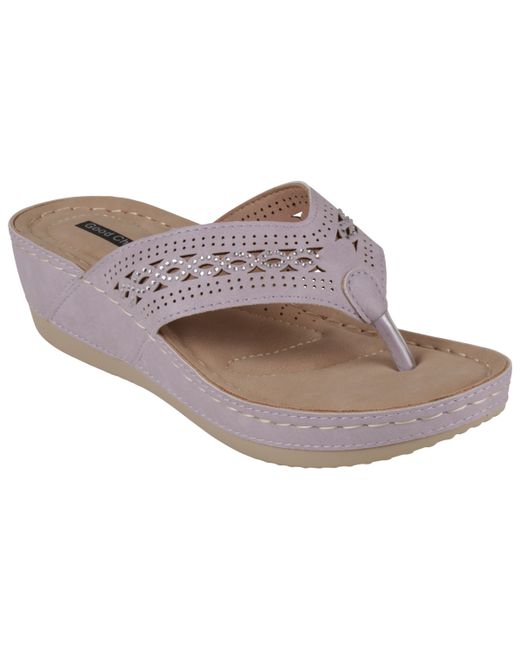 GC Shoes Thong Wedge Sandals