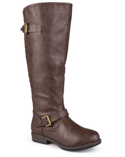 Journee Collection Wide Calf Spokane Studded Knee High Boots