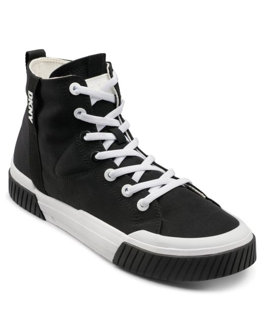 Dkny Nylon Two Tone Branded Sole Hi Top Sneakers