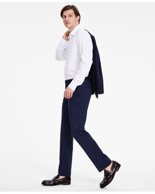 Alfani Slim-Fit Stripe Suit Pants Created for