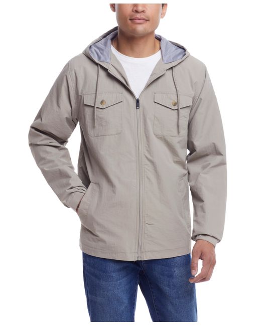 Weatherproof Vintage Nylon Zip Front Hooded Jacket