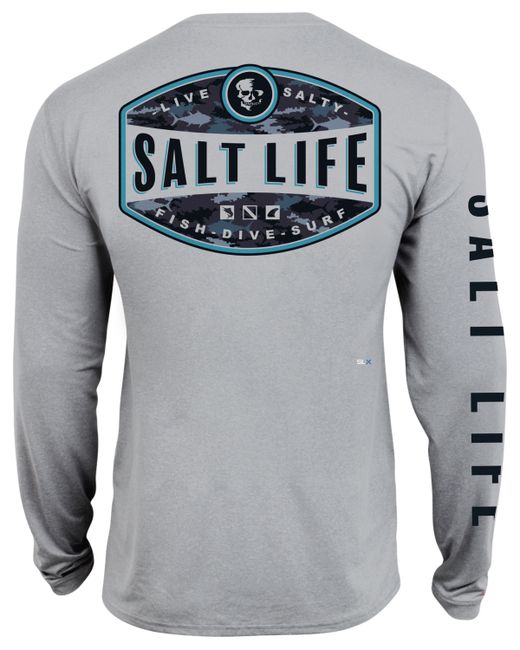Salt Life Aquatic Life Long-Sleeve Logo Graphic Performance T-Shirt