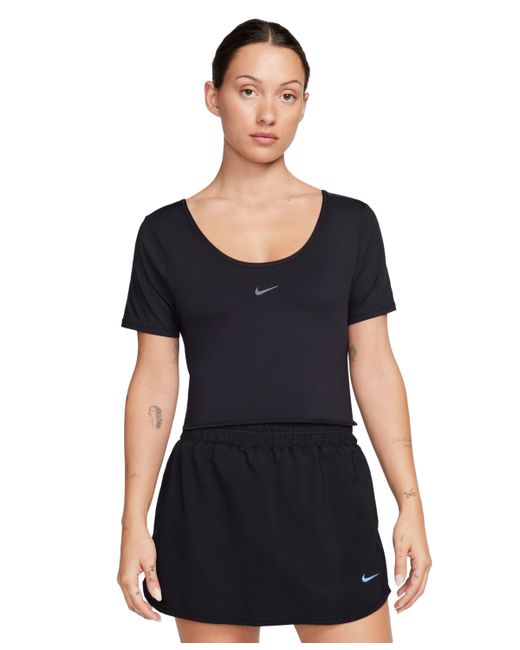 Nike One Classic Dri-fit Short-Sleeve Cropped Twist-Back Top