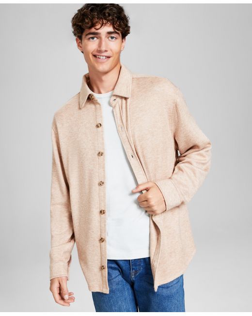 And Now This Cozy Long-Sleeve Button-Up Sweatshirt