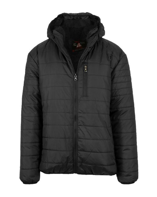 Spire By Galaxy Sherpa Lined Hooded Puffer Jacket