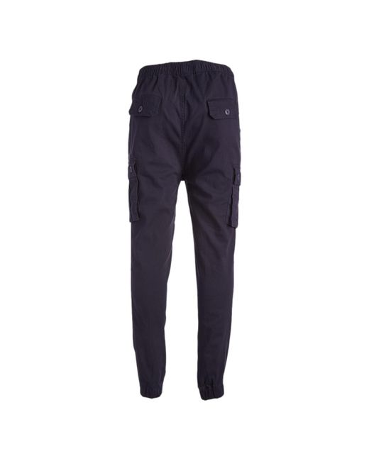 Galaxy By Harvic Cotton Stretch Twill Cargo Joggers
