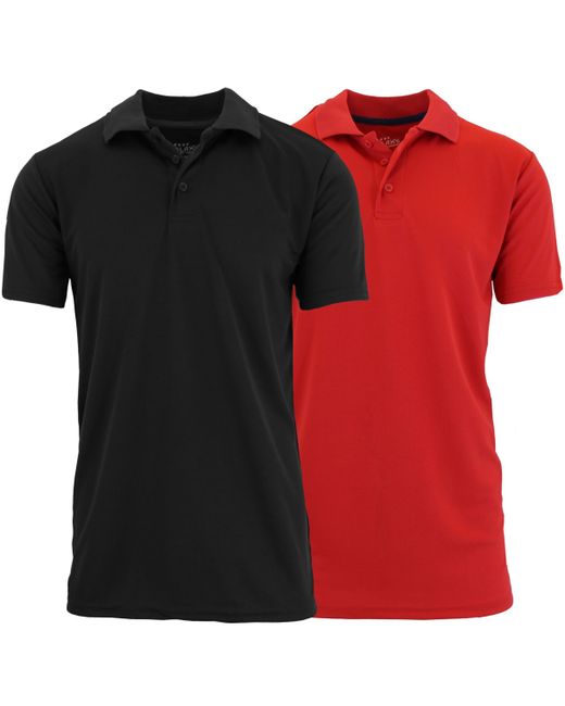 Galaxy By Harvic Tag less Dry-Fit Moisture-Wicking Polo Shirt Pack of 2