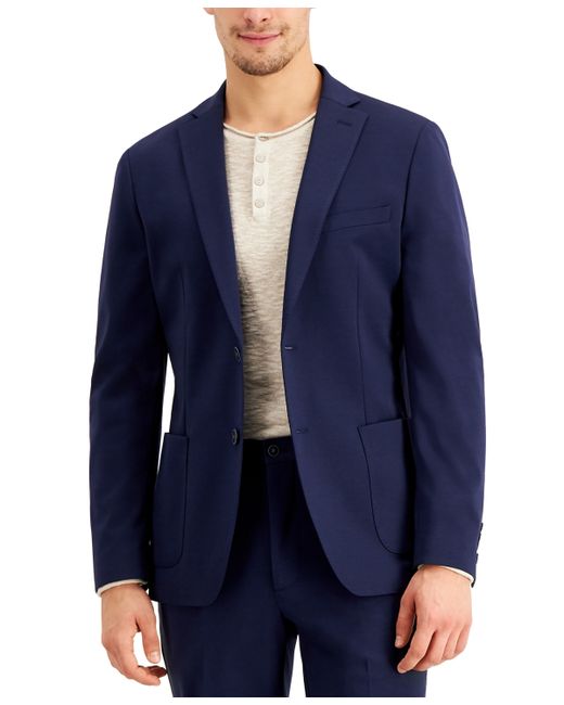 Calvin Klein Slim-Fit Stretch Blue Suit Jacket
