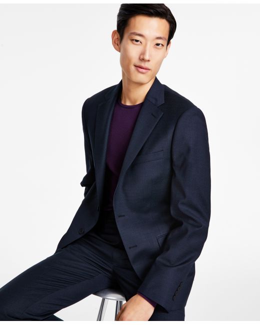 Calvin Klein Slim-Fit Wool-Blend Stretch Suit Jacket