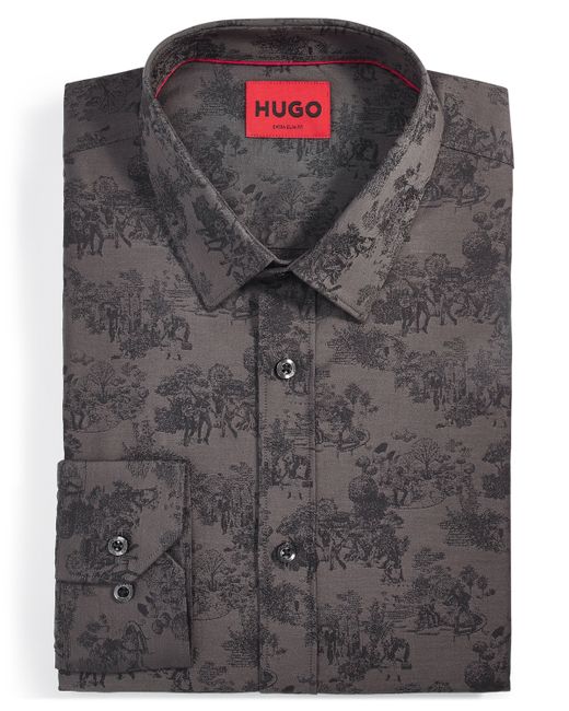 Hugo Boss by Boss Elisha Extra Slim-Fit Floral Dress Shirt