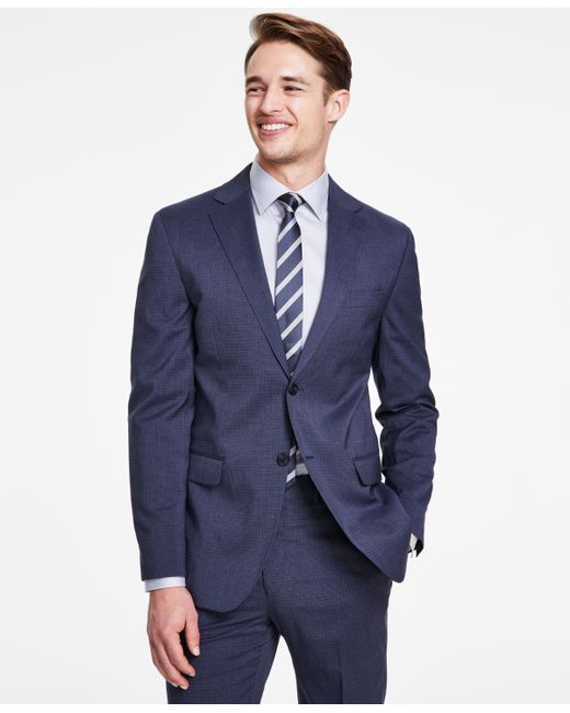 Dkny Modern-Fit Mini Check Suit Separate Jacket