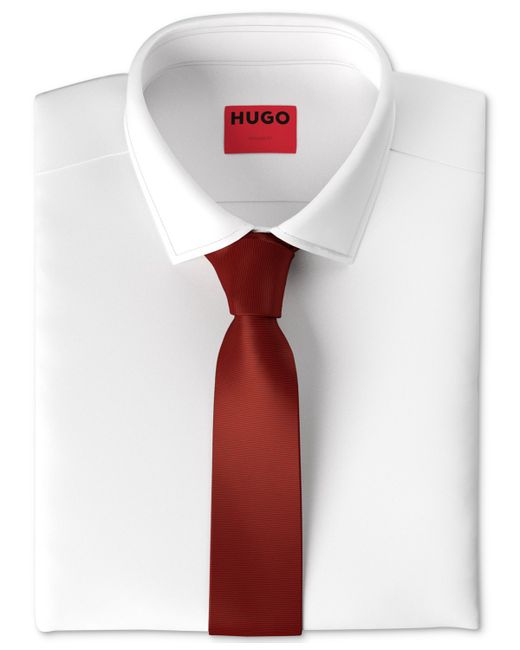 Hugo Boss by Boss Ribbed Silk Skinny Tie