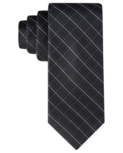Calvin Klein Etched Windowpane Extra Long Tie
