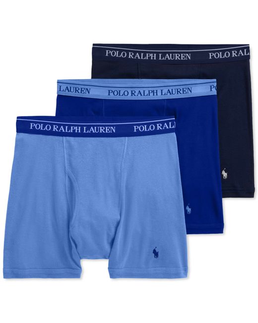 Polo Ralph Lauren 3-Pack. Classic Cotton Boxer Briefs Rugby Royal Cruise Navy
