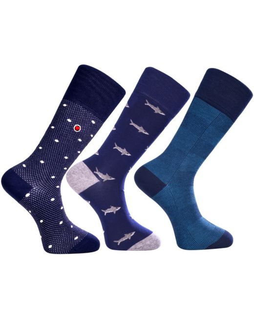 Love Sock Company Atlantic Bundle Luxury Mid-Calf Dress Socks with Seamless Toe Design Pack of 3