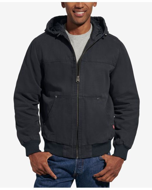 Levi's Workwear Hoodie Bomber Jacket with Quilted Lining