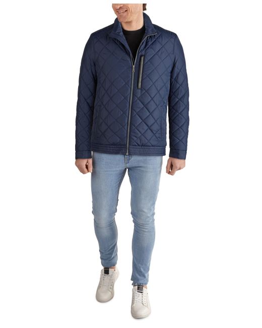 Cole Haan Diamond Quilt Jacket with Faux Sherpa Lining
