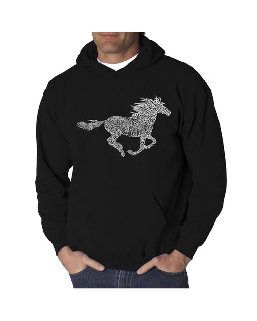 La Pop Art Word Art Hoodie Mustang