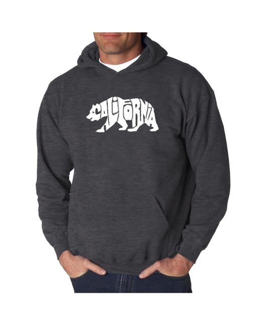 La Pop Art Word Art Hooded Sweatshirt California Bear