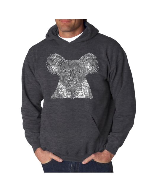La Pop Art Koala Word Art Hooded Sweatshirt
