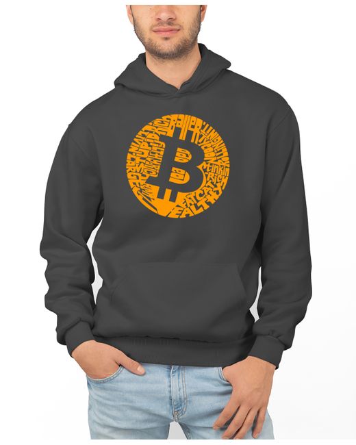 La Pop Art Bitcoin Word Art Hooded Sweatshirt
