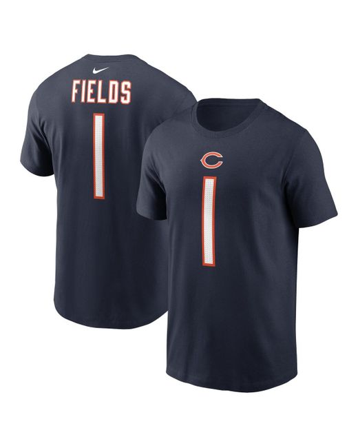 Nike Justin Fields Chicago Bears Player Name and Number T-shirt