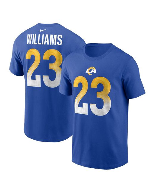 Nike Kyren Williams Los Angeles Rams Player Name and Number T-shirt
