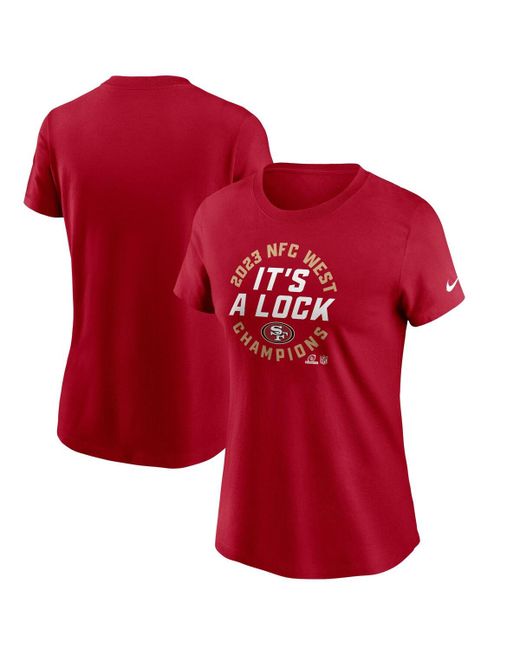 Nike San Francisco 49ers 2023 Nfc West Division Champions Locker Room Trophy Collection T-shirt
