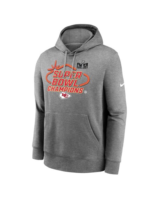 Nike Kansas City Chiefs Super Bowl Lviii Champions Locker Room Trophy Collection Pullover Hoodie