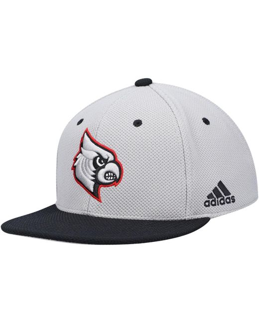 Adidas and Black Louisville Cardinals On-Field Baseball Fitted Hat