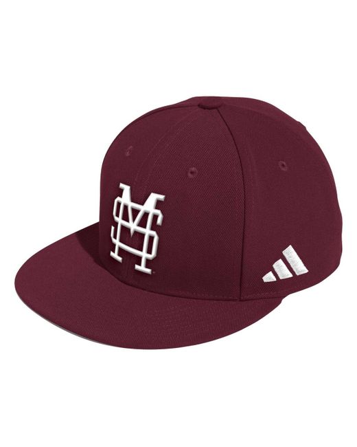 Adidas Mississippi State Bulldogs On-Field Baseball Fitted Hat