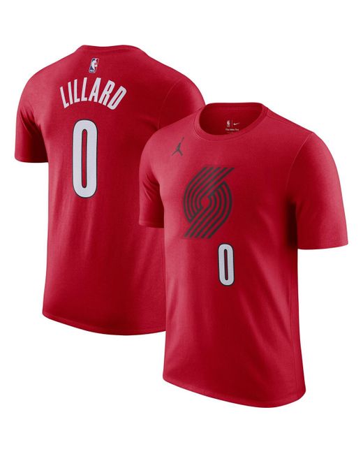 Jordan Damian Lillard Portland Trail Blazers 2022/23 Statement Edition Name and Number T-shirt
