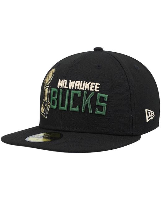 New Era Milwaukee Bucks Champs Trophy 59Fifty Fitted Hat