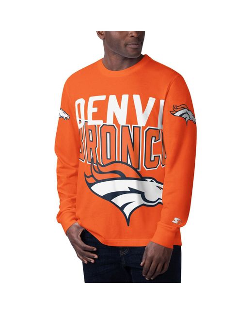 Starter Denver Broncos Clutch Hit Long Sleeve T-shirt