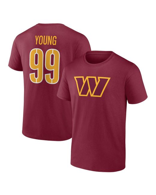 Fanatics Chase Young Washington Commanders Player Icon Name and Number T-shirt