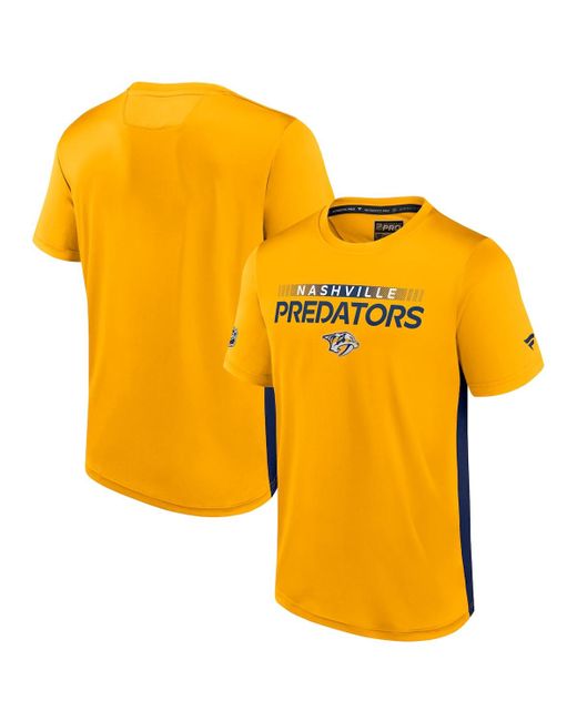 Fanatics Navy Nashville Predators Authentic Pro Rink Tech T-Shirt